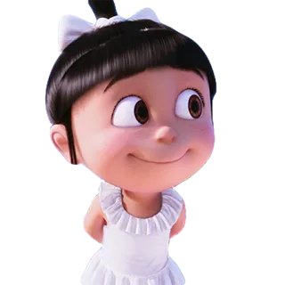 😊 d09e9a8b Agnes Despicable Me 만화, 캐릭터, 여자아이, 귀여운, 아그네스, 슈퍼배드 telegram sticker