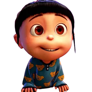 😊 f6a65b7d Agnes Despicable Me 만화, 캐릭터, 귀여운, 소녀, 영화, 애니메이션 telegram sticker