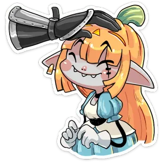 ☺️ b48b1c84 贴纸, 动漫, 卡通, 角色, 幻想, 南瓜, 精灵, 机器人 telegram sticker