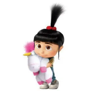 ❤️ 159f86ae Agnes Despicable Me Hoạt hình, Cô gái, Thú nhồi bông, Kỳ lân, Màu hồng, Kẻ trộm mặt trăng, Agnes whatsapp sticker