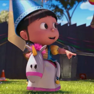 👉 198deea3 Agnes Despicable Me Phim hoạt hình, Kỳ lân, Trẻ em, Bé gái, Nhân vật, Kẻ trộm mặt trăng whatsapp sticker