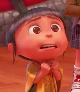 😶 3723bf00 Agnes Despicable Me Agnes, Kẻ trộm mặt trăng, hoạt hình, phim hoạt hình, bé gái whatsapp sticker