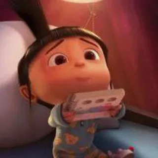 😗 5631501b Agnes Despicable Me Phim hoạt hình, Nhân vật, Agnes, Kẻ trộm mặt trăng whatsapp sticker