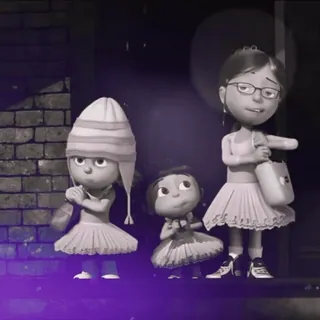 🧊 4493cf28 Agnes, Edith, Margo Despicable Me Cartoon, Animation, Schwestern, Ich einfach unverbesserlich, Figuren telegram sticker