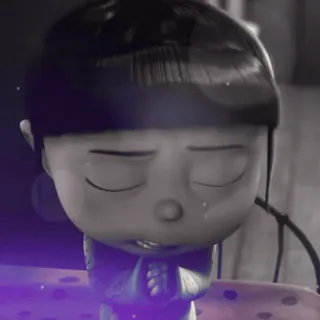 🧊 ad033f6e Agnes Despicable Me Cartoon, animiert, Mädchen, weinend, traurig, Figur telegram sticker