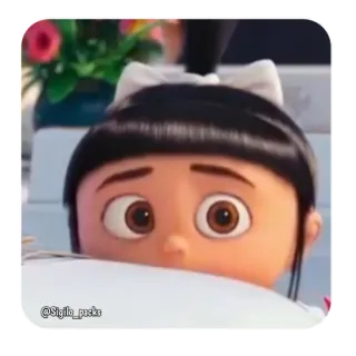 👀 3dbe5b27 Agnes Despicable Me мультфильм, анимация, персонаж, девочка whatsapp sticker
