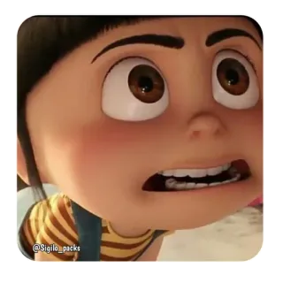 🤨 4703b4af Agnes Despicable Me мультфильм, девочка, смешной, Агнес, Гадкий я whatsapp sticker