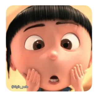 😱 5bb71706 Agnes Despicable Me Sigillo_packs мультфильм, ребенок, девочка, милый, смешной, персонаж whatsapp sticker