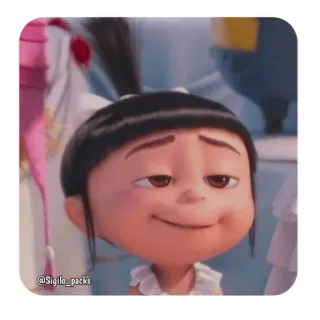 😈 62d6cd19 Agnes Despicable Me @Sigilo_packs мультфильм, персонаж, Агнес, Гадкий Я whatsapp sticker