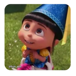 🤩 864e5a21 Agnes Despicable Me агнес, гадкий я, мультфильм, девочка, персонаж whatsapp sticker
