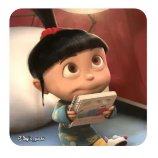 🙃 953f9f5f Agnes Despicable Me @Sigilo_packs мультфильм, персонаж, девушка, рисунок, анимация whatsapp sticker