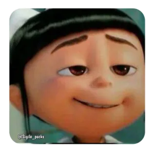 🌚 c638ec60 Agnes Despicable Me @Sigilo_packs агнес, гадкий я, мультфильм, мультяшный персонаж whatsapp sticker