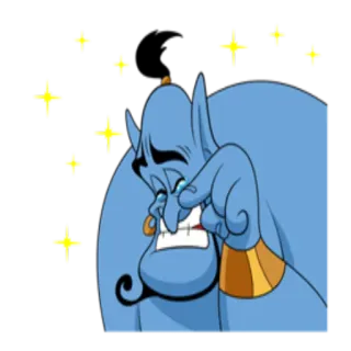 😅 818c4583 Genie Aladdin genio, Aladdin, Disney, dibujos animados, magia telegram sticker