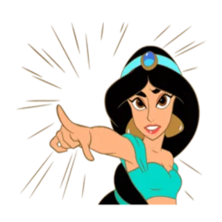 😡 86289720 Jasmine Aladdin Disney, Princesa, Jazmín, Aladdin, Dibujos animados, Magia telegram sticker