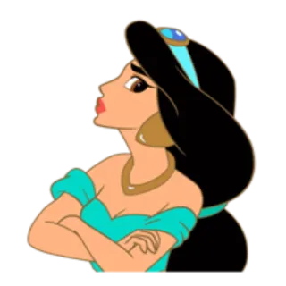 😠 febbe139 Jasmine Aladdin Jazmín, Aladdín, Disney, Princesa, Dibujos animados telegram sticker