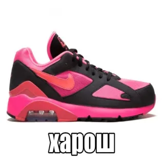👌 4c8b8acd ХАРОШ zapatilla, zapato, rosa, negro, ruso, харош whatsapp sticker