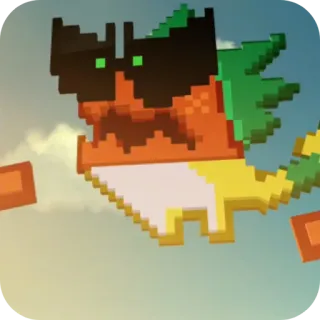 😡 832682ef dragón, pixel art, bloques, monstruo, volador telegram sticker