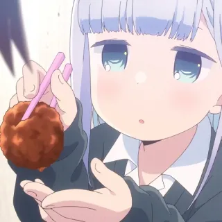 🍱 24a1a373 애니메이션, 소녀, 음식, 귀여운, 카와이, 젓가락 telegram sticker