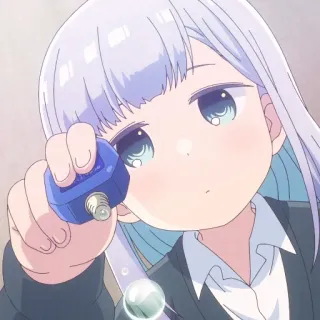 🧴 793ed8c0 애니메이션, 소녀, 파란색, 귀여운, 캐릭터 telegram sticker