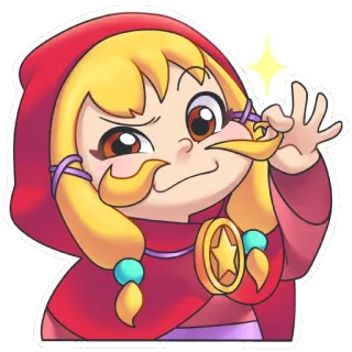 💁‍♀️ 94b97685 卡通, 可爱, 金发, 小红帽, 女孩, 贴纸 telegram sticker