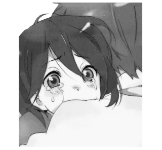 😢 767dd12e 动漫, 漫画, 哭, 悲伤, 女孩, 情感 telegram sticker