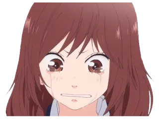 😭 b06c48e0 动漫, 哭泣, 女孩, 情感, 悲伤, 眼泪 telegram sticker