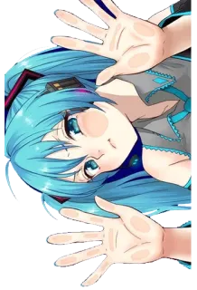 😅 c56cb949 Hatsune Miku 动漫, Vocaloid, 初音未来, 女孩, 可爱 telegram sticker