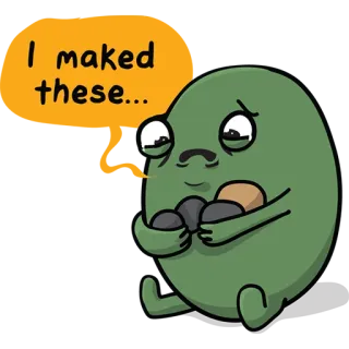 😔 6127ab8e I maked these... 만화, 귀여운, 캐릭터, 웃긴 telegram sticker