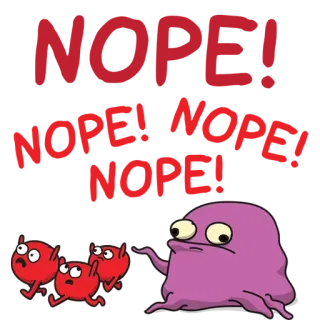 🏃 7704d5da 만화, 애니메이션, 블롭, 불쾌한 제스처, 가운데 손가락 telegram sticker