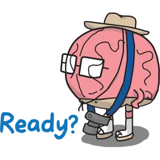 Awkward Yeti (Heart and Brain) telegram stickers