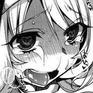 ❗️ 828bf9cf Anime, Manga, Mädchen, Herzen, Schweiß, Nahaufnahme telegram sticker
