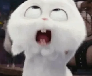 🍭 0ad3472b Snowball The Secret Life of Pets rabbit, bunny, animal, pet, cartoon, animated telegram sticker