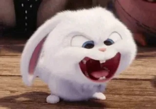 🍭 b09b2fc3 Snowball The Secret Life of Pets bunny, rabbit, animal, cartoon, white, angry, secret life of pets telegram sticker