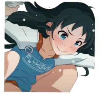 😏 aef5ebc6 FLYHIGH 애니메이션, 여자, 귀여운, 운동 telegram sticker