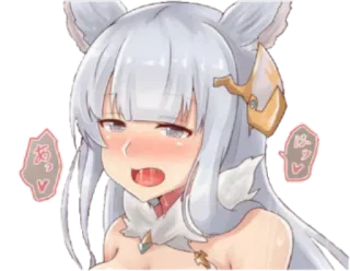 🍨 eda16d2e 애니메이션, 고양이 소녀, 카와이, 볼터치 telegram sticker