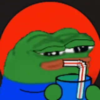 😭 78e8ce24 Pepe the Frog Pepe, Grenouille, Boire, Mème, Culture Internet telegram sticker