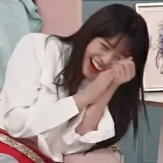 🤣 8e0cf471 donna, ride, ritratto, felice, gioiosa telegram sticker