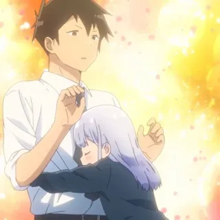 🤍 eb5d7e02 Animé, Câlin, Romance, Affection, Dessin animé, Émotions telegram sticker