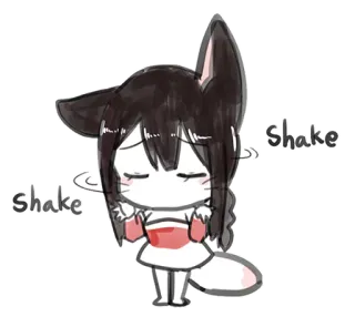 😶 19b2a258 shake shake Anime, Kawaii, Vosmeisje, Beweging, Schattig telegram sticker