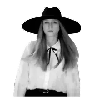 💀 6f9790fc vrouw, hoed, mode, stijl, model telegram sticker