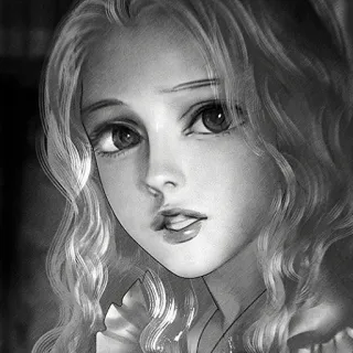 ♟ 2bb32ac1 ポートレート, 女性, 女の子, 美人, 顔, アートワーク, スケッチ, イラスト whatsapp sticker