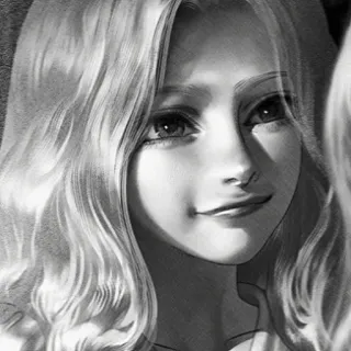 ♟ 61d2566e 女性, 顔, ポートレート, イラスト, 美しい, アート whatsapp sticker