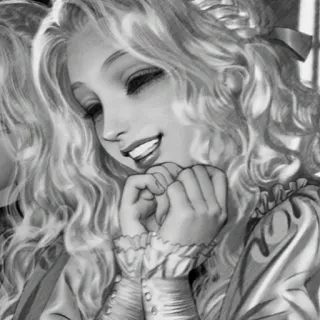 ♟ 958a9d98 女の子, アニメ, マンガ, ポートレート, アート, イラスト whatsapp sticker