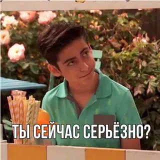 🤓 7cde445e ТЫ СЕЙЧАС СЕРЬЁЗНО? ミーム, 男の子, 表情, ロシア, 真面目, 質問 telegram sticker