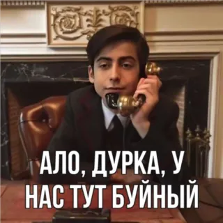 🚑 82dd5306 АЛО, ДУРКА, У НАС ТУТ БУЙНЫЙ telegram sticker