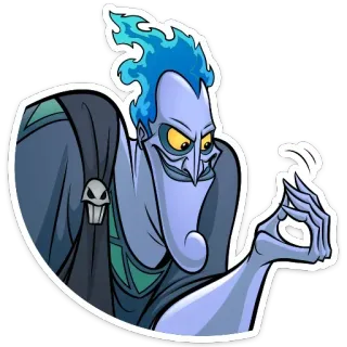 😏 053aa2b7 Hades Hercules Disney, Hades, penjahat, karakter, gestur, Hercules, jahat telegram sticker