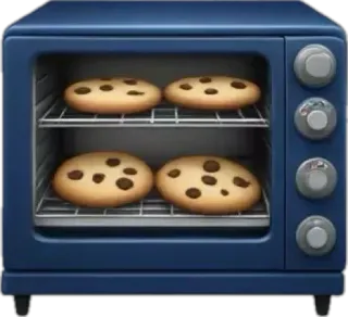 🤩 1a85cd5d kue kering, oven, memanggang, makanan, hidangan penutup, kue cokelat chip telegram sticker