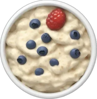 🤩 22d76aea oatmeal, beri, sarapan, makanan, sehat, mangkuk, buah, hidangan penutup telegram sticker