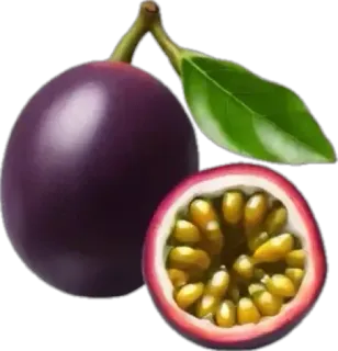 🤩 76dde7dd markisa, buah, buah tropis, makanan, manis, ungu telegram sticker