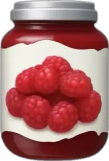 🤩 a4abba8f raspberry, selai, buah, makanan, toples, hidangan penutup telegram sticker